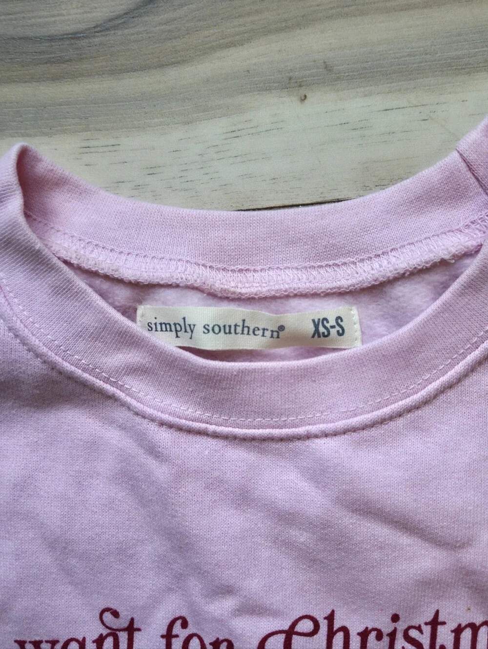 Simply Southern Pink Christmas Sweatshirt Cardinals Poinsettia Sz XS-S